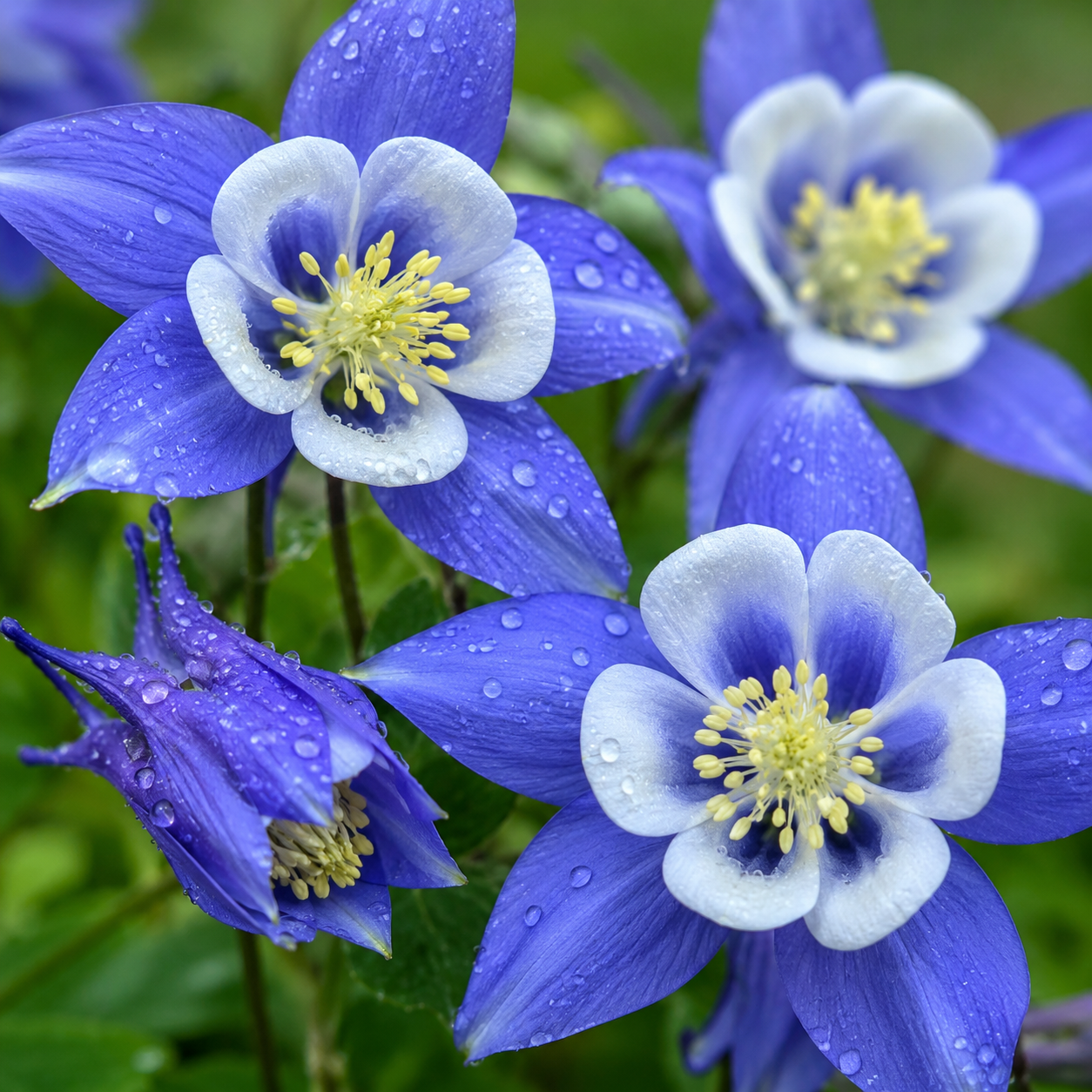 Aquilegia Flower Seeds - seed packet and planting photo