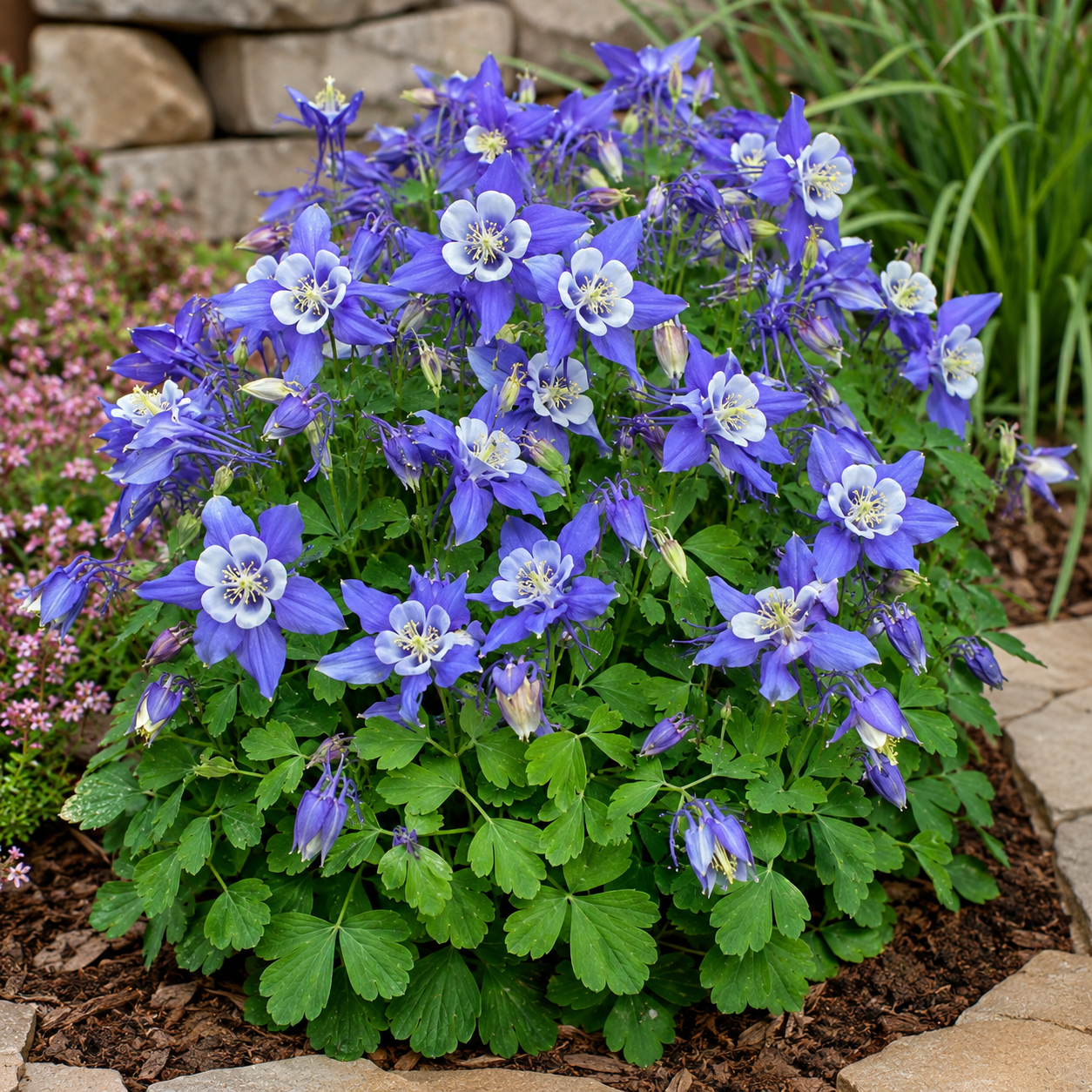 Aquilegia Flower Seeds - seed packet and planting photo