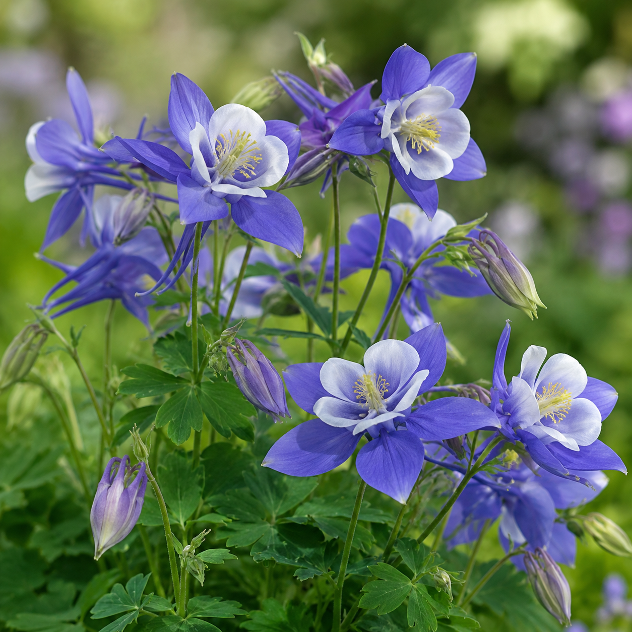 Aquilegia Flower Seeds - seed packet and planting photo