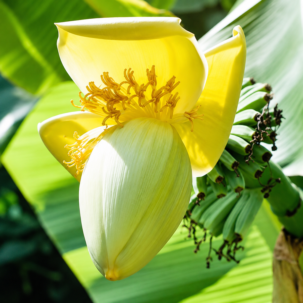 Banana Fruit Seeds - seed packet and planting photo