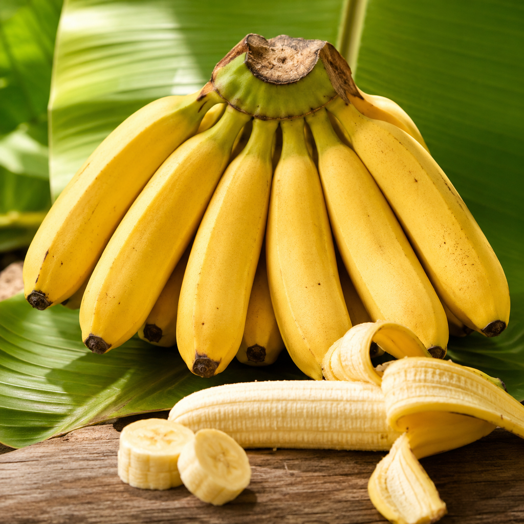 Banana Fruit Seeds - seed packet and planting photo
