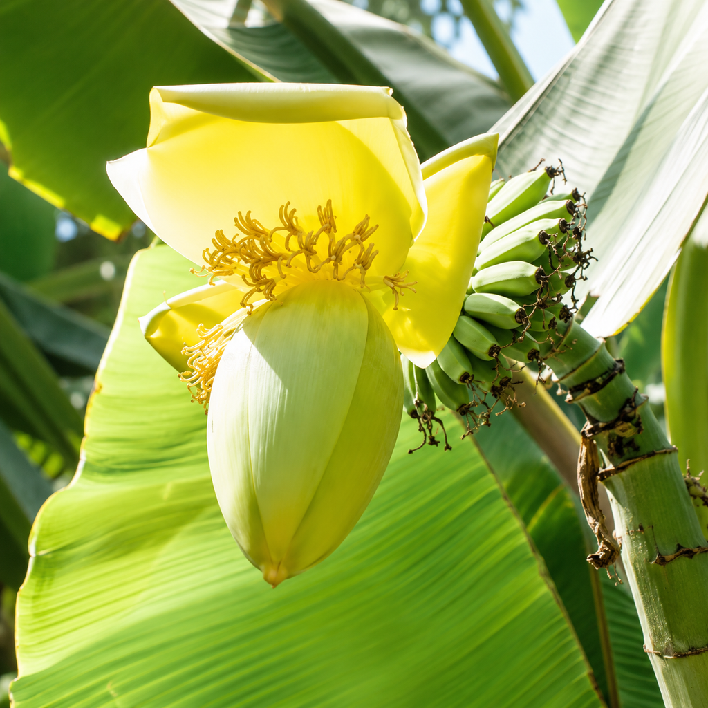 Banana Fruit Seeds - seed packet and planting photo