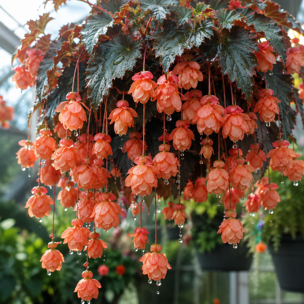 Begonia Flower Seeds - seed packet and planting photo
