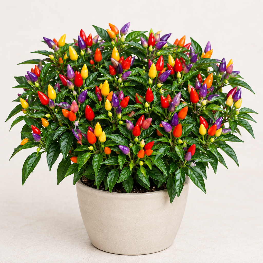 Bell Pepper / Colored Pepper Planting Seeds for Home Gardens - seed packet and planting photo