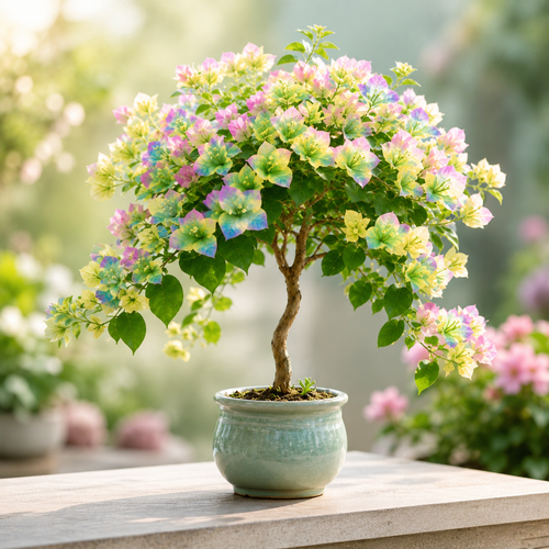 Bougainvillea Flower Seeds - seed packet and planting photo
