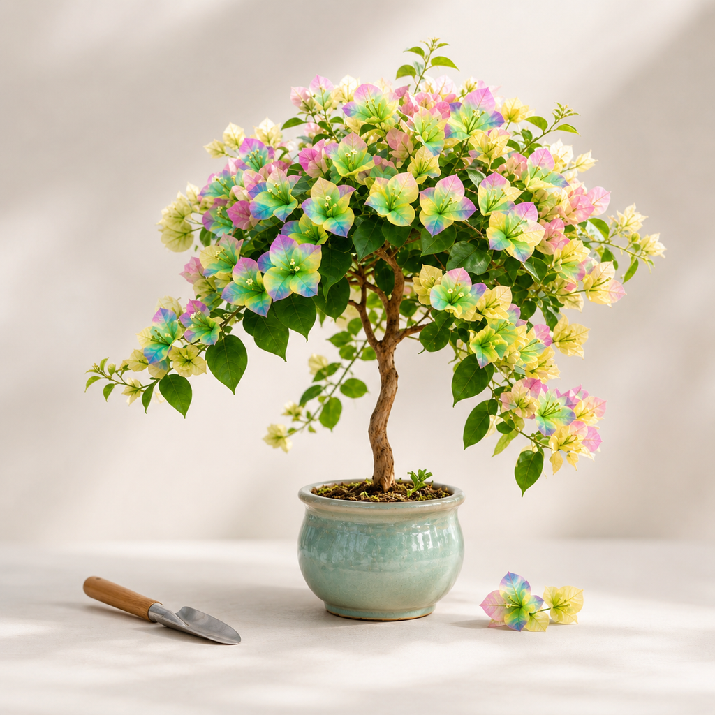Bougainvillea Flower Seeds - seed packet and planting photo