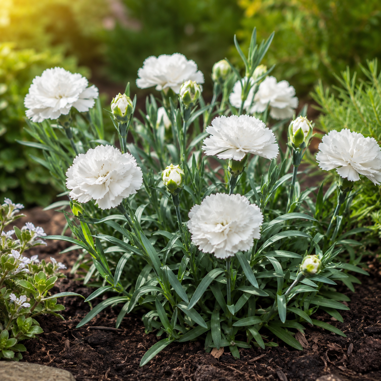 Carnation Flower Seeds - seed packet and planting photo
