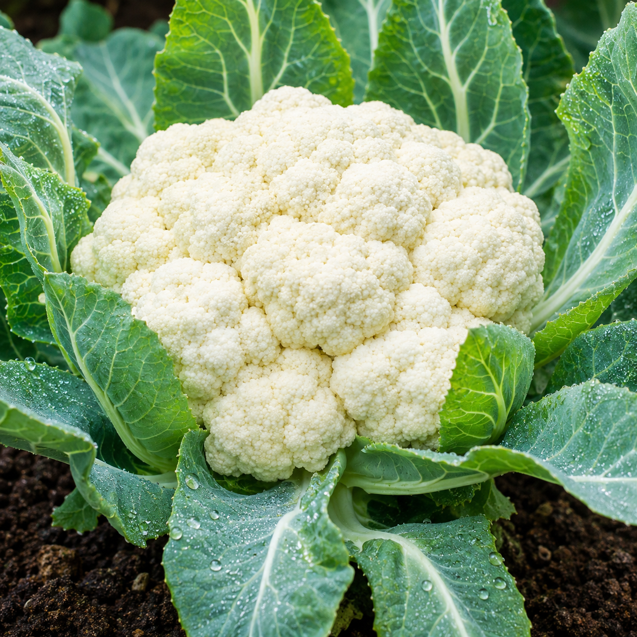 Cauliflower Planting Seeds for Home Gardens 2 - seed packet and planting photo