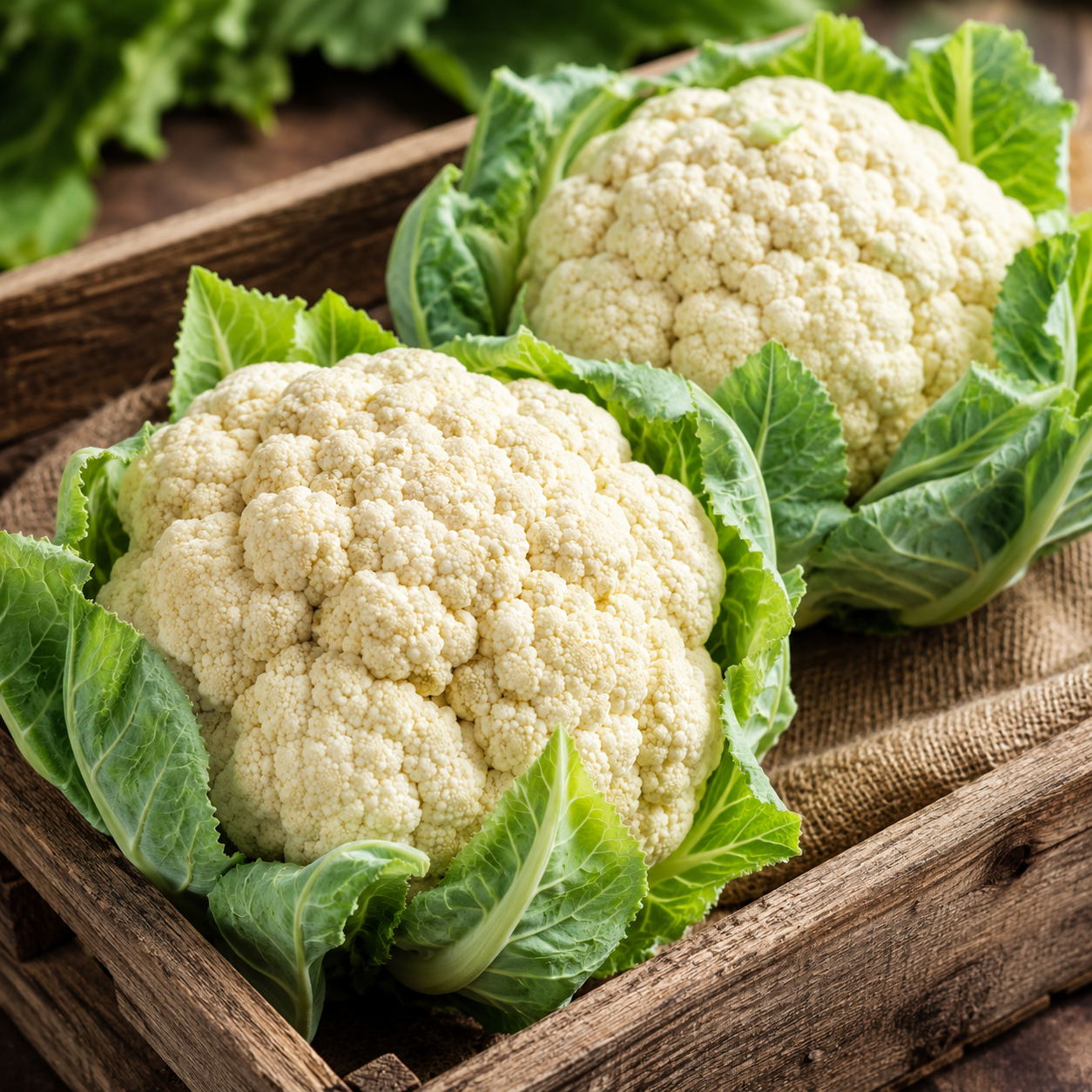 Cauliflower Planting Seeds for Home Gardens 2 - seed packet and planting photo