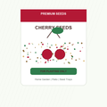 Cherry Fruit Seeds - seed packet and planting photo