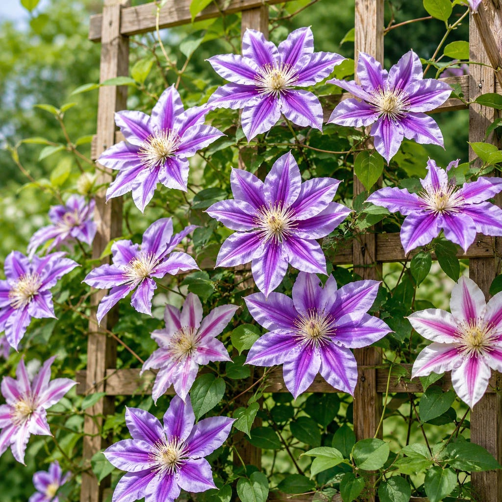 Clematis Flower Seeds - seed packet and planting photo
