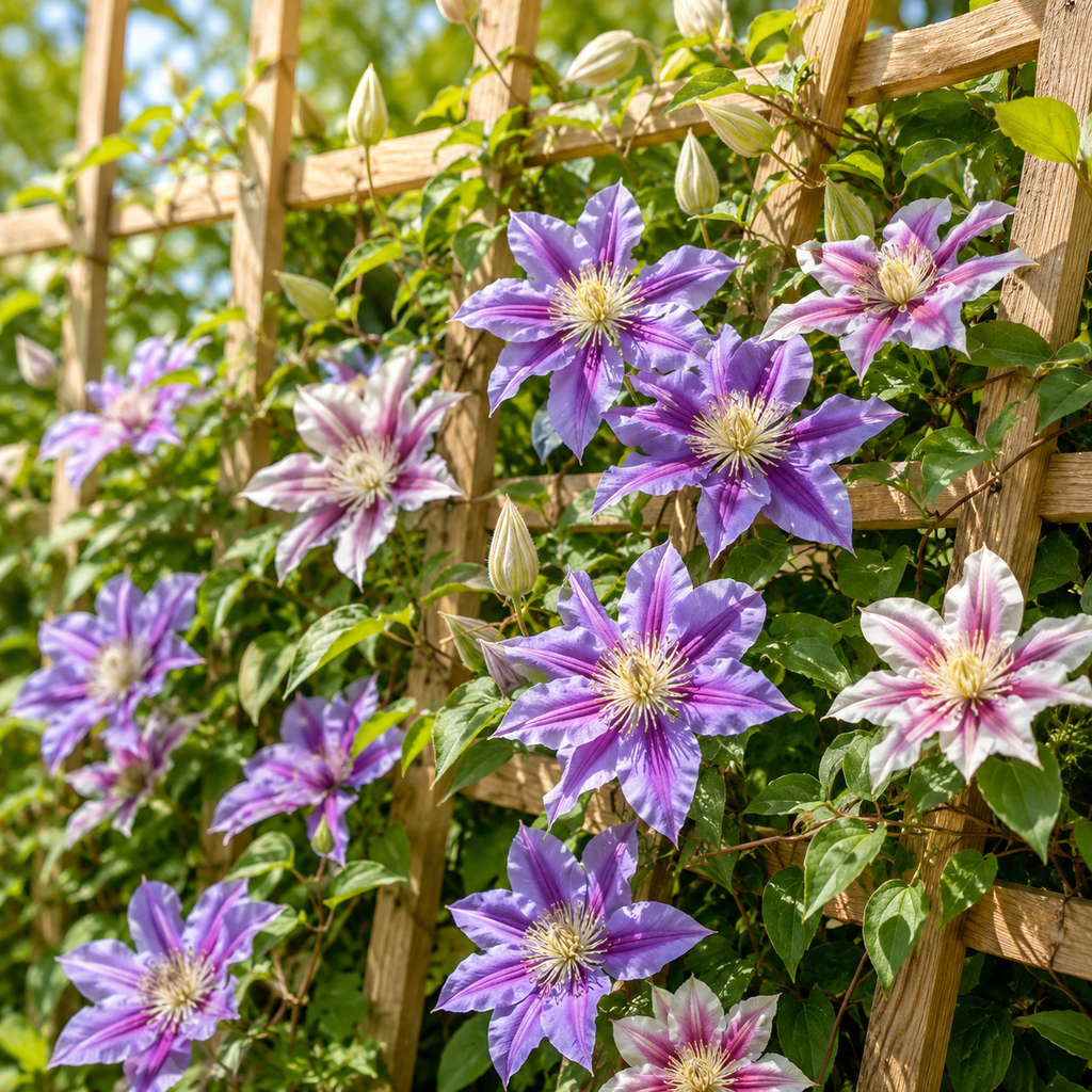Clematis Flower Seeds - seed packet and planting photo