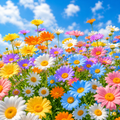 Daisy Flower Seeds - seed packet and planting photo