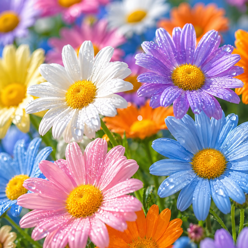 Daisy Flower Seeds - seed packet and planting photo