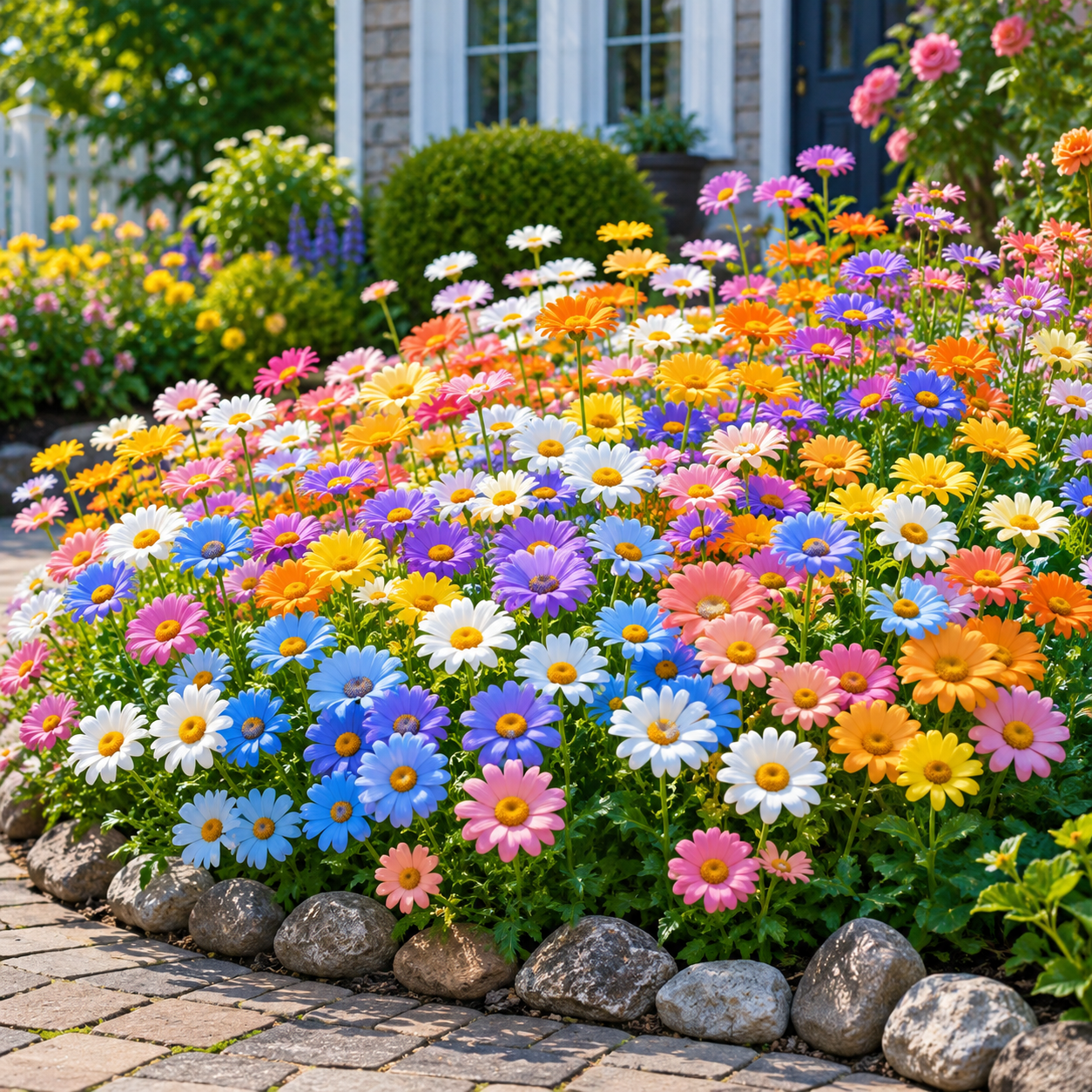 Daisy Flower Seeds - seed packet and planting photo