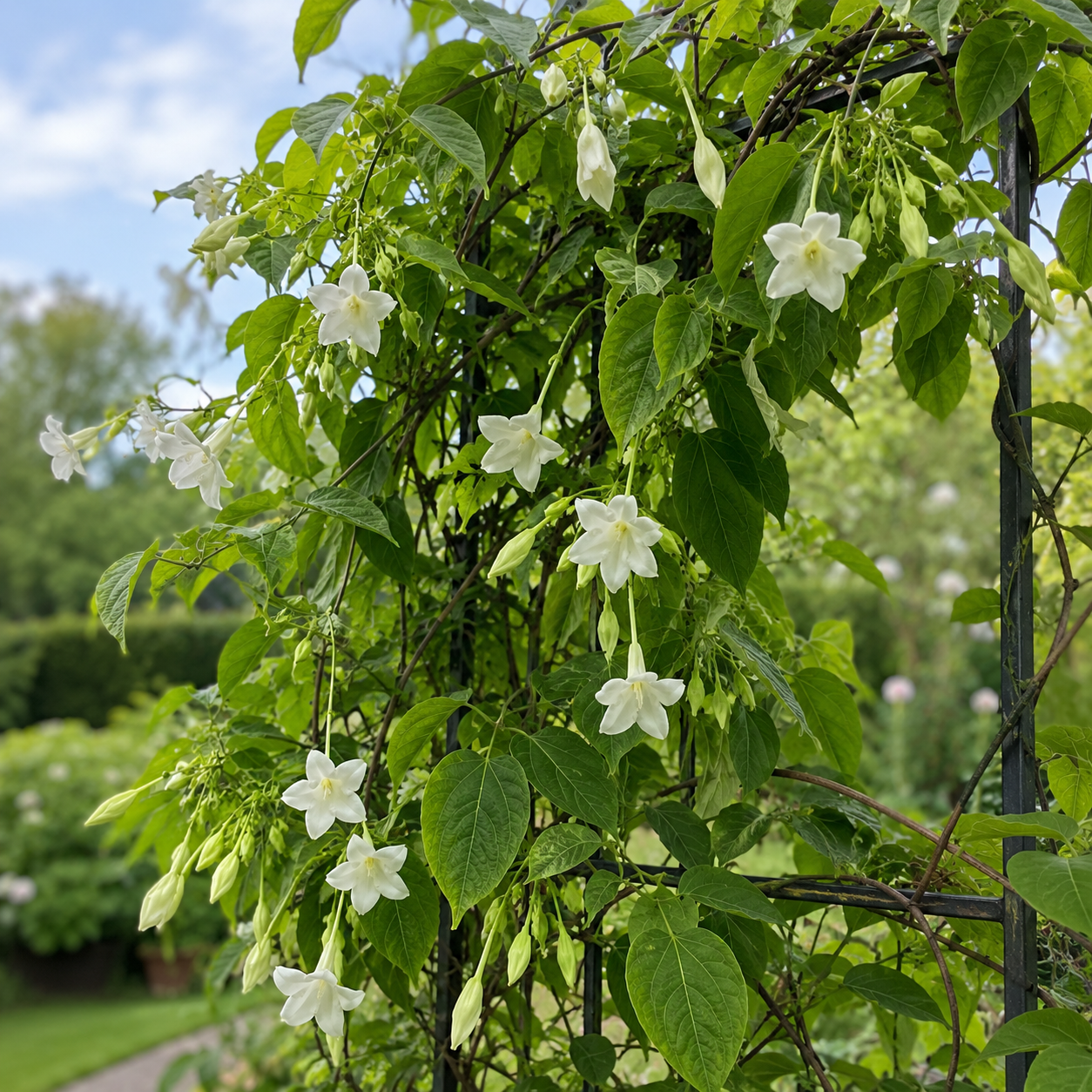 Datura Flower Seeds - seed packet and planting photo