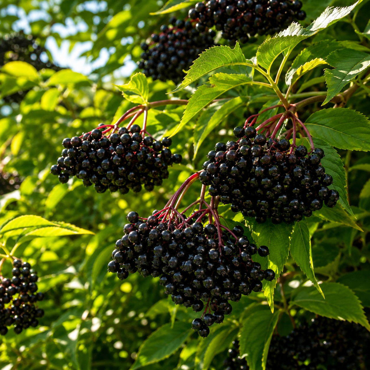 Elderberry Fruit Seeds - seed packet and planting photo