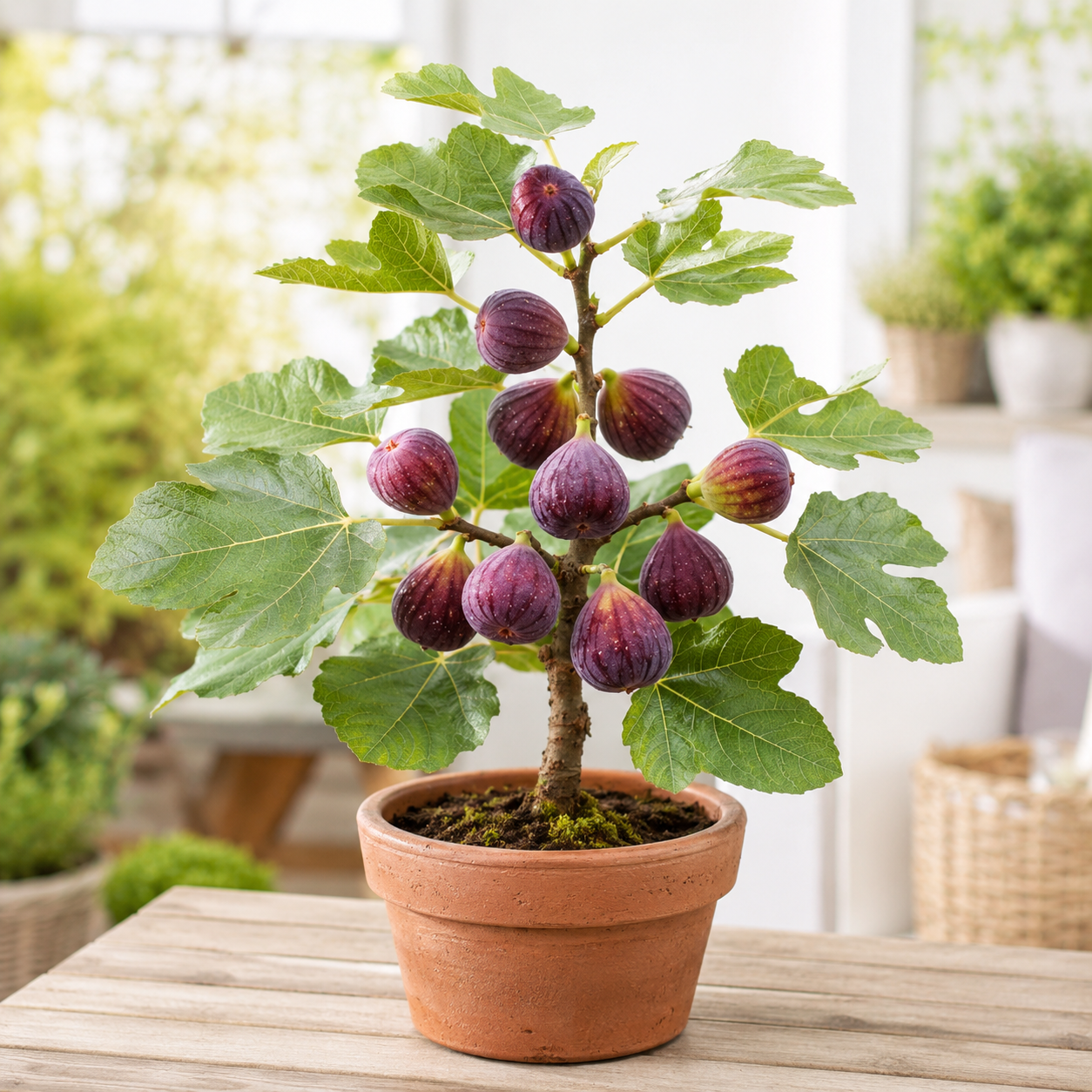 Fig Fruit Seeds - seed packet and planting photo