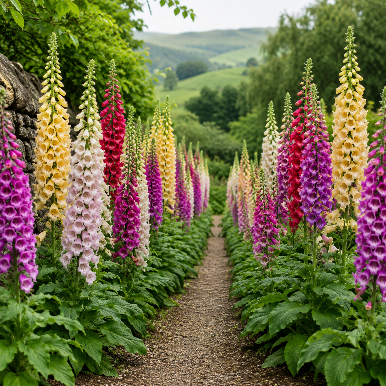 Foxglove Flower Seeds - seed packet and planting photo