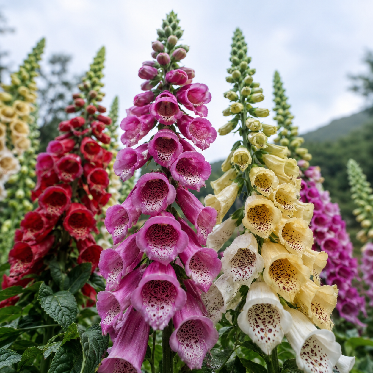 Foxglove Flower Seeds - seed packet and planting photo