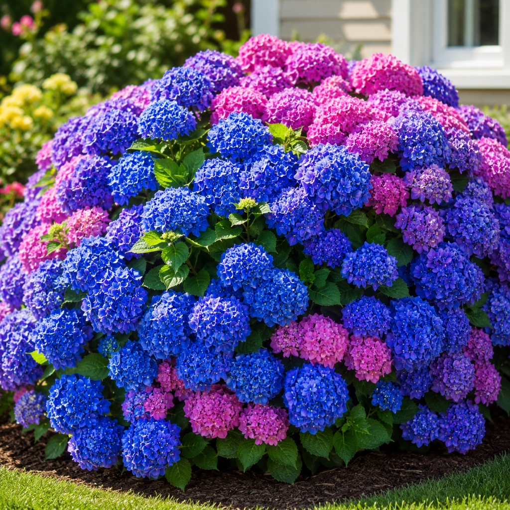 Hydrangea Flower Seeds - seed packet and planting photo