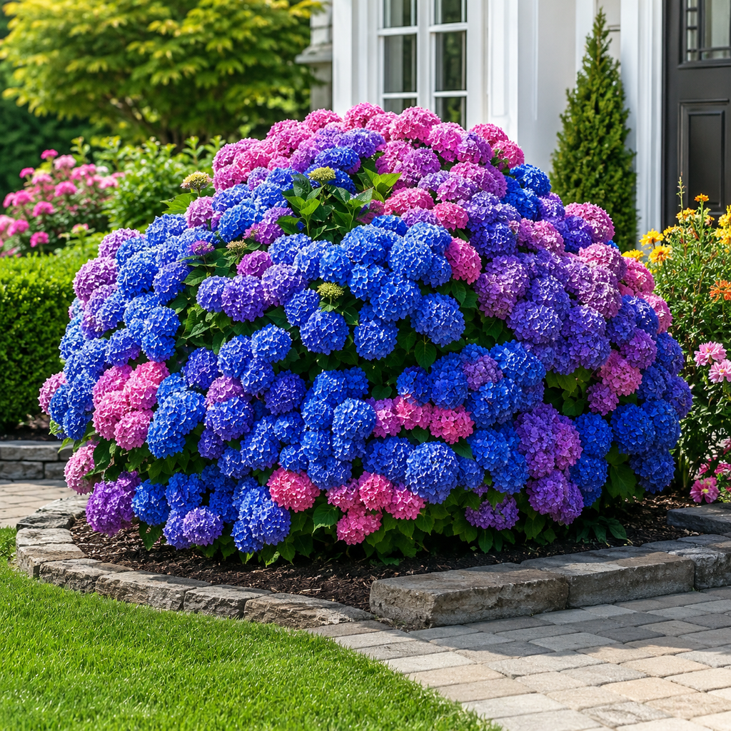 Hydrangea Flower Seeds - seed packet and planting photo