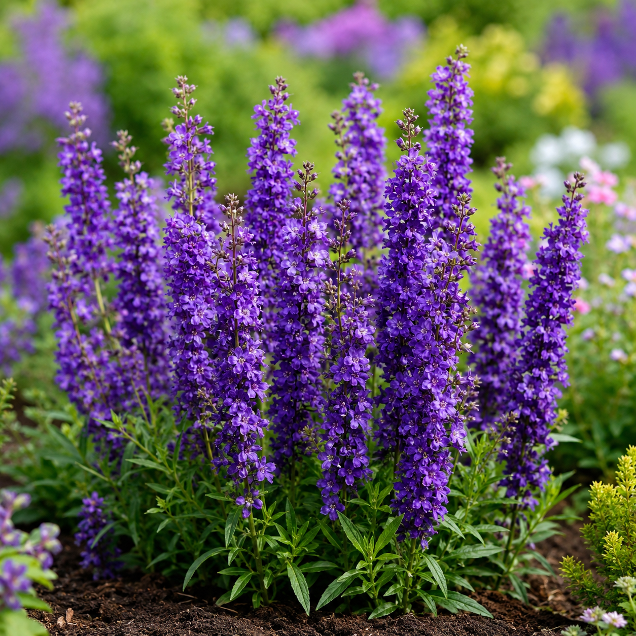 Home Grow Larkspur / Delphinium Flower Seeds - seed packet and planting photo