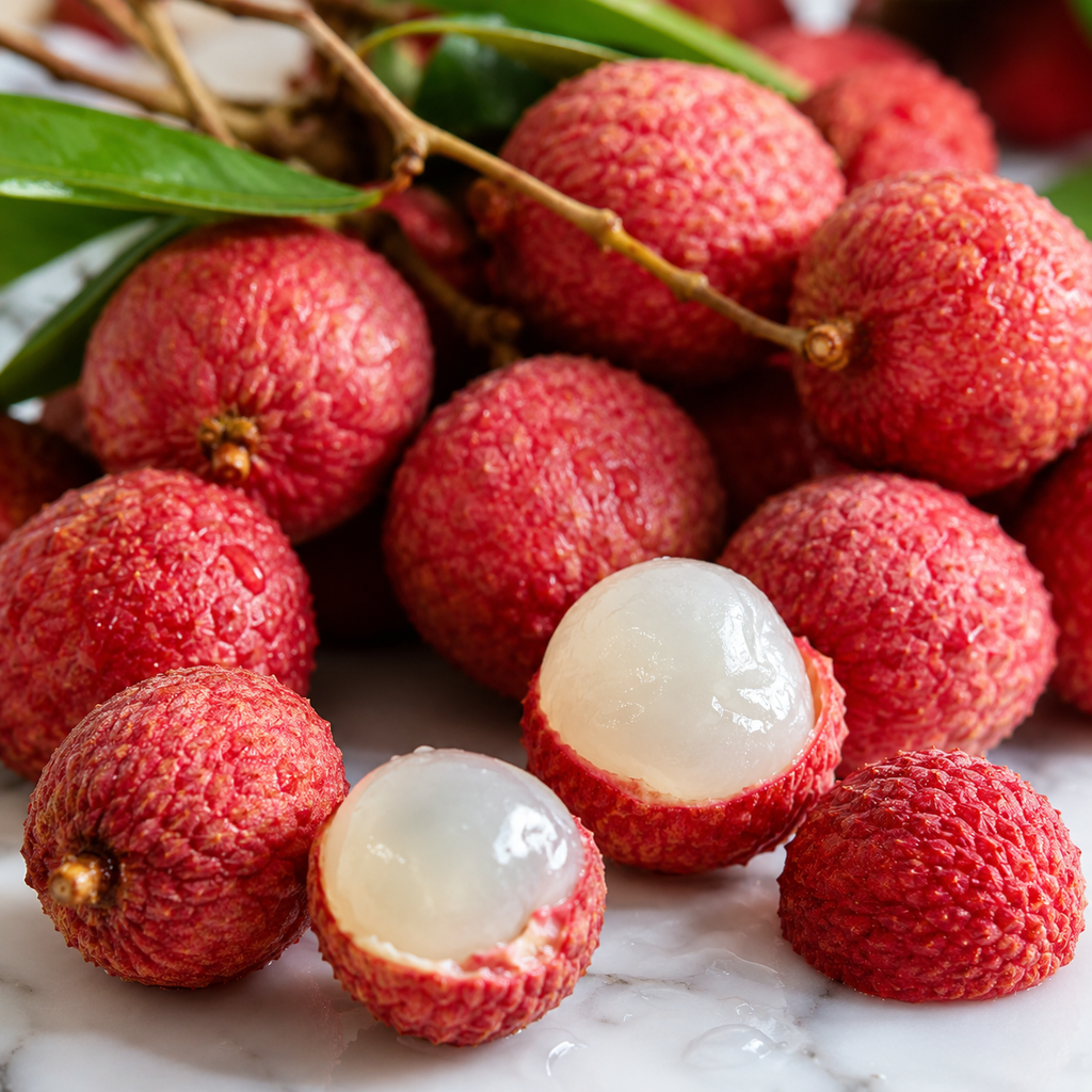 Lychee Fruit Seeds - seed packet and planting photo