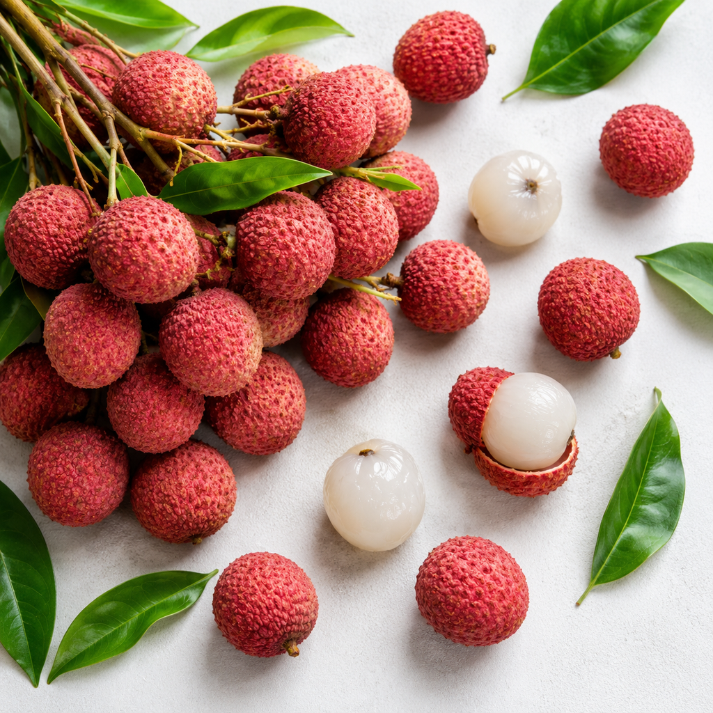 Lychee Fruit Seeds - seed packet and planting photo