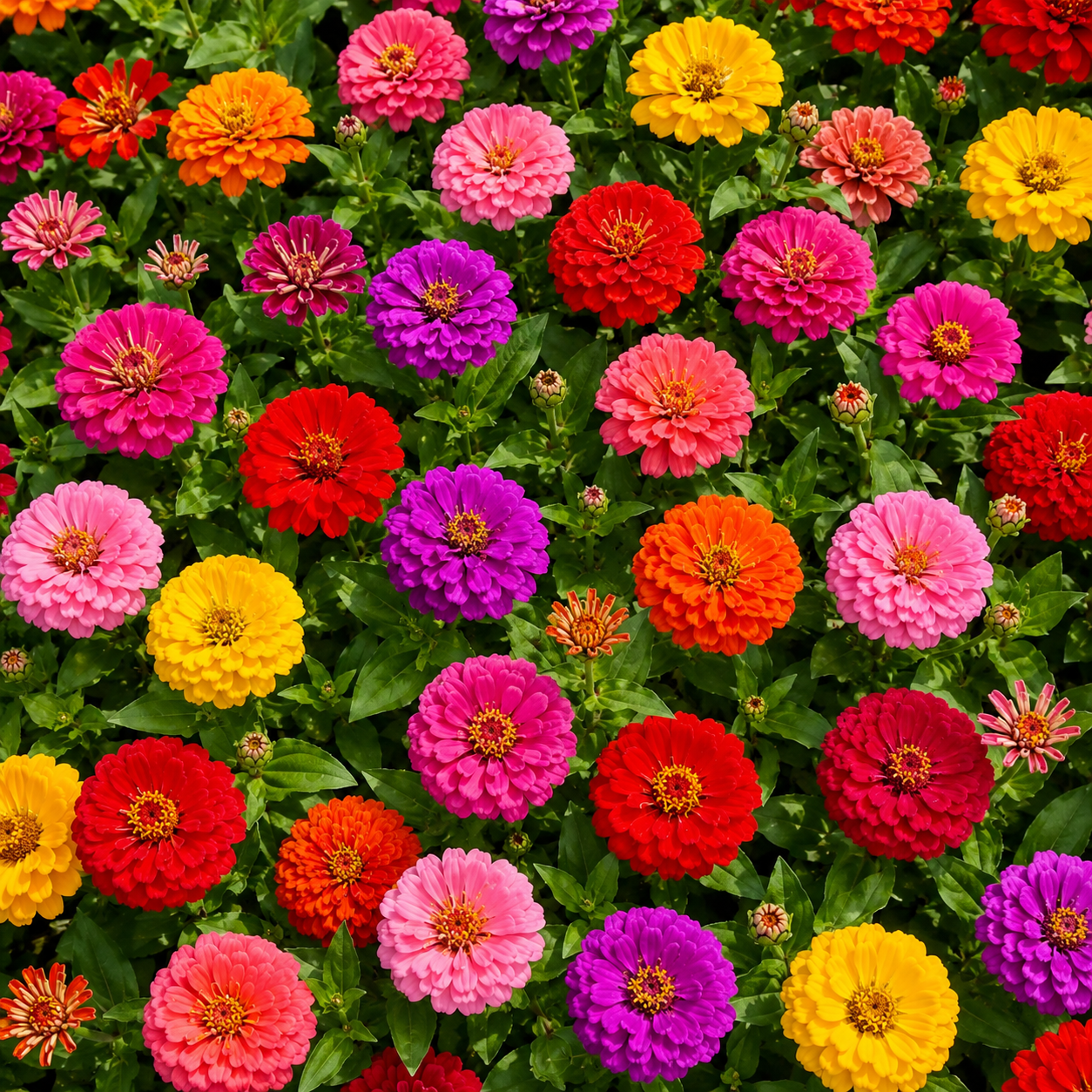 Home Grow Zinnia Flower Seeds - seed packet and planting photo