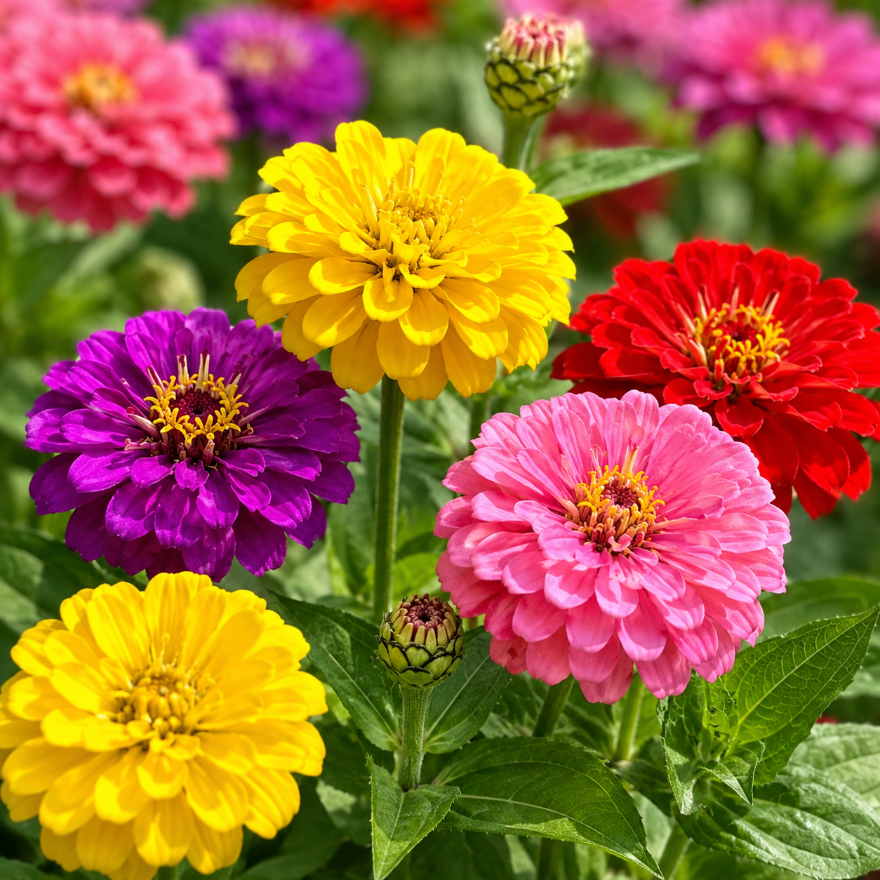 Home Grow Zinnia Flower Seeds - seed packet and planting photo